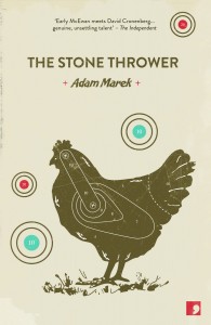 The Stone Thrower (UK edition) by Adam Marek, cover design