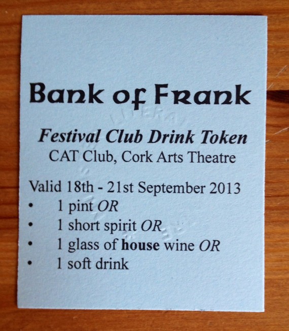 A Bank of Frank (O'Connor) voucher. 