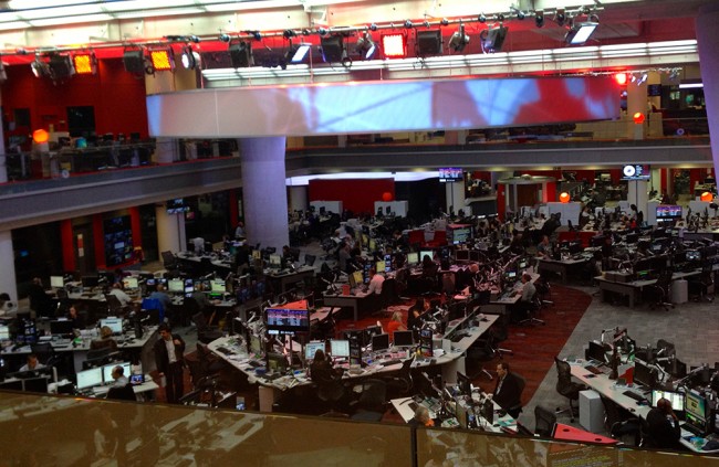 The Newsroom at BBC Broadcasting House