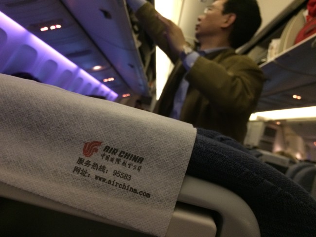 On the Air China plane