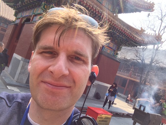 Adam Marek at the Lama Temple, Beijing