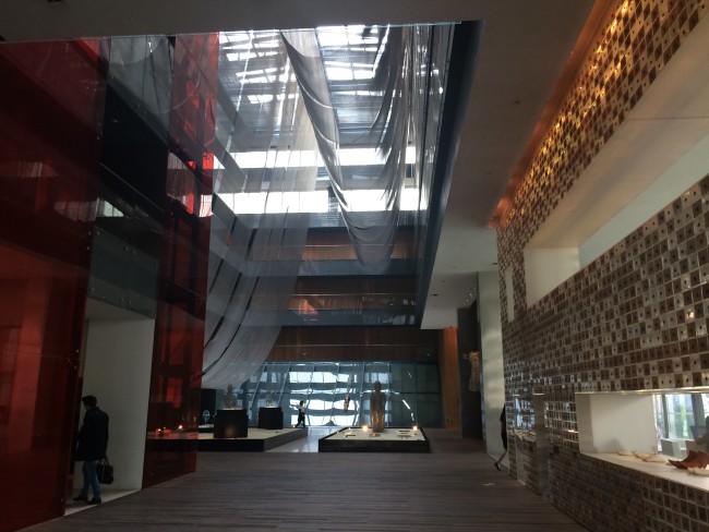 The lobby of the Opposite House Hotel, Beijing